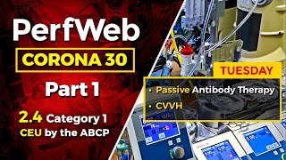 CORONA 30 Passive antibody therapy, Continuous VenoVenous Hemofiltration CVVH